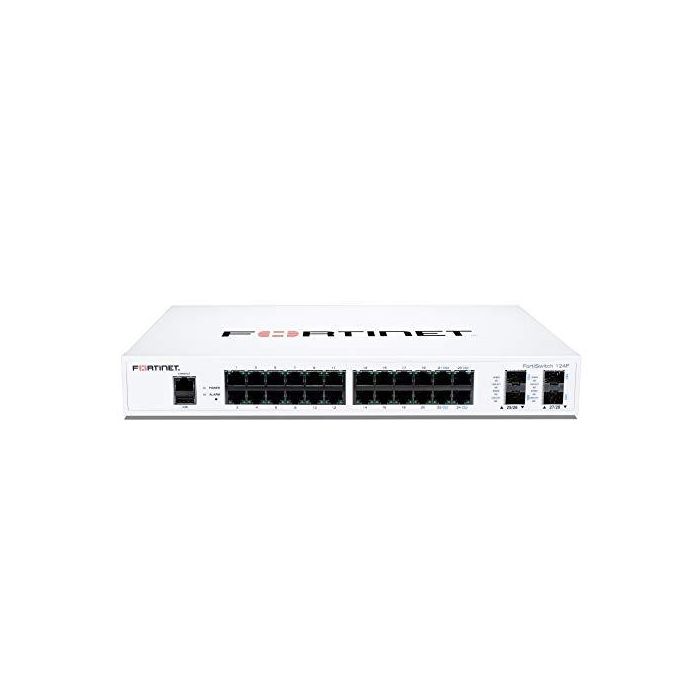 Fortinet FortiSwitch-124F FortiSwitch-124F is a performance/price  competitive switch with 24x GE port + 4x SFP+ port + 1x RJ45 console